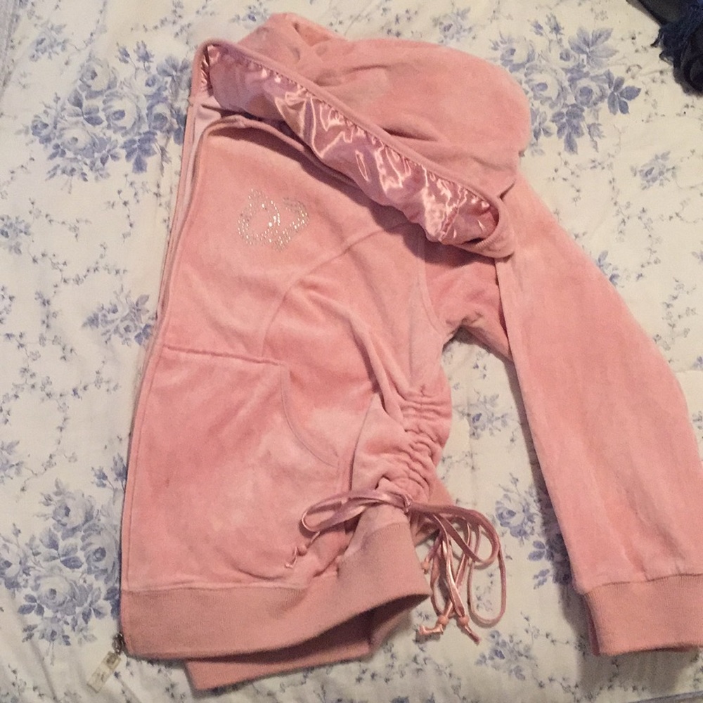 Pink zip up hoodie